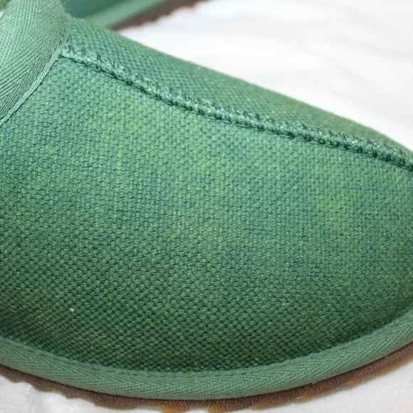 NIB‎ UGG MEN'S CANVAS TASMAN SLIP ON SLIPPERS GREEN - Picture 6 of 7